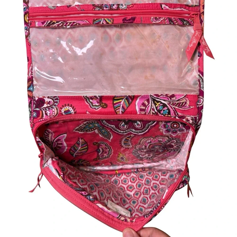 Vera Bradley Hanging Travel Organizer 2010 Retired Call Me Coral Makeup Holder